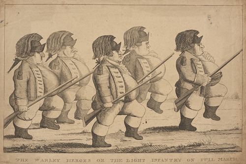 The Warley heroes or the light infantry on full march.