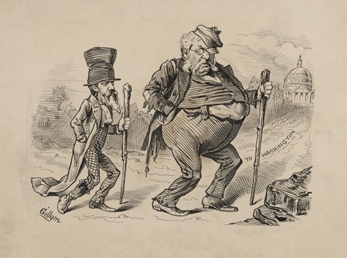 Chester Arthur and Thomas Platt walking to Washington, DC