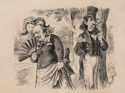 General Benjamen Butler flirting with the Southern vote, in spite of the fact that he was cordially hated in the South