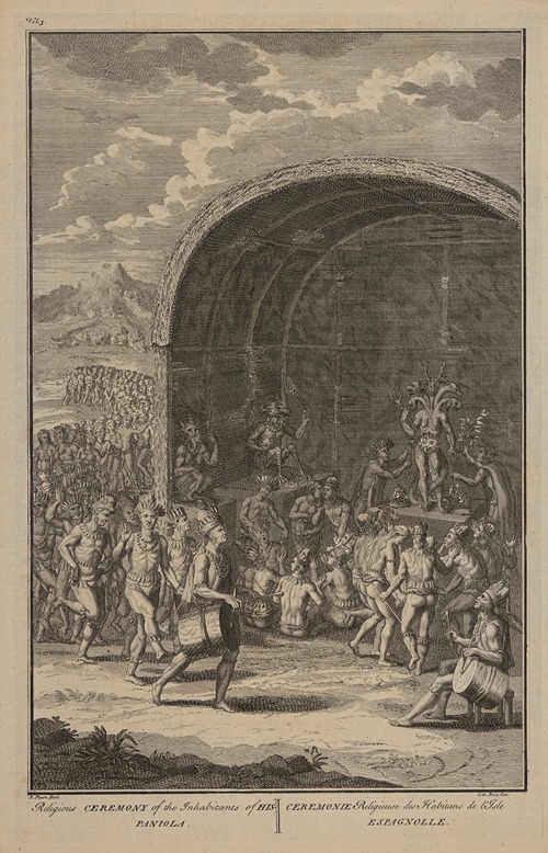 Religious ceremony of the inhabitants of Hispaniola