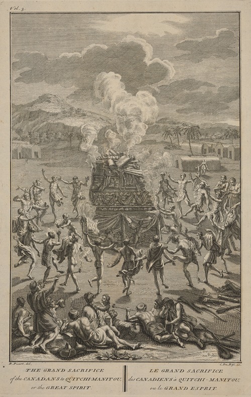 The grand sacrifice of the Canadans to Quitchi-Manitou, or the Great Spirit