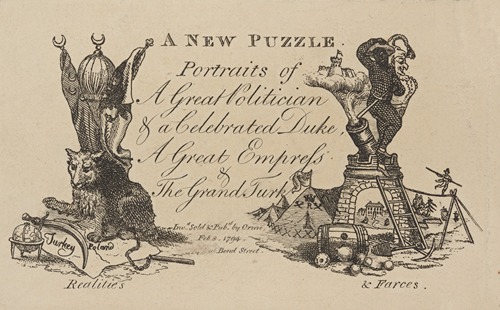 A new puzzle. Portraits of a great politician & a celebrated duke, a great empress & the Grand Turk.