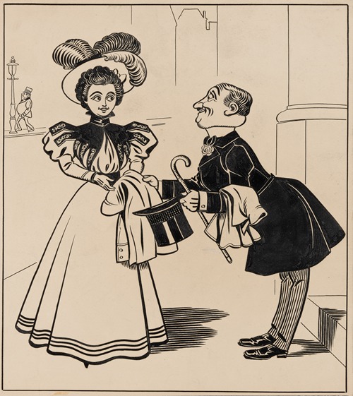 Chivalrous man inadvertently swapping his coat with a woman’s Pl.5