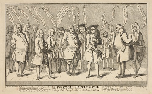 A political battle royal, design’d for Brougton’s New Ampitheatre.