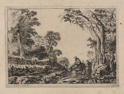 Landscape with horseman