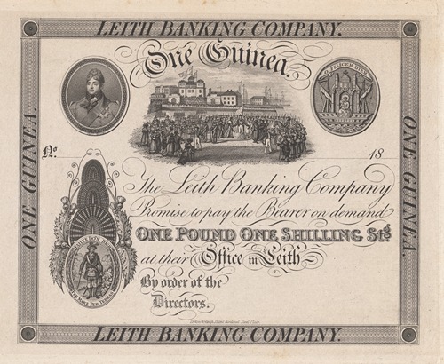 Leith Banking Company one guinea note