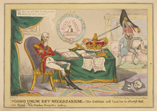Porro unum est necessarium. His ambition will lead him to attempt that one thing–Vide Napoleon Bonaparte’s prophecy.