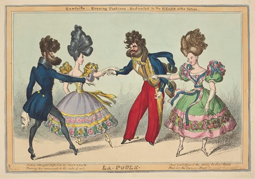 Quadrille – Evening fashions – Dedicated to the heads of the nation. La Poule.