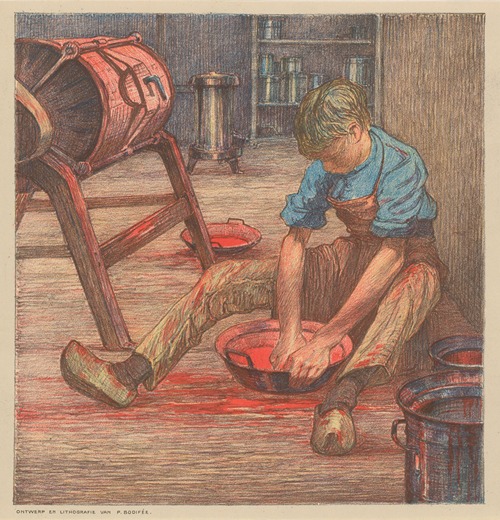 Worker in workshop