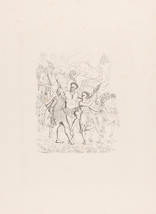 Devil and dancing figures