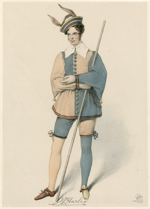 J. P. Harley as Touchstone in Shakespeare’s As you like it ‘But all is mortal’ Act 2, sc.4