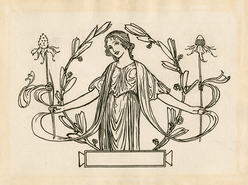Decorative tail-piece to page 79 of Bell’s edition of The tempest] [Robert Anning Bell
