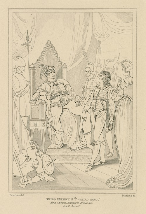 Third part of King Henry VI, act 5, scene 5, King Edward, Margaret, Gloucester & soldiers
