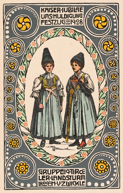 Nr. 178: Kaiser-Jubiläums-Huldigungs-Festzug 1908, Gruppe Tiroler Landsturm 1809