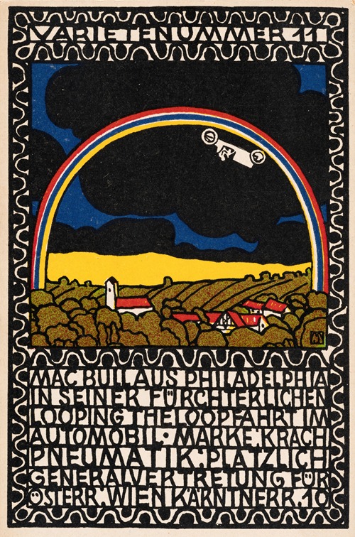 Nr. 93: Mac Bull from Philadelphia in His Frightful Loop-the-Loop Ride in His Car