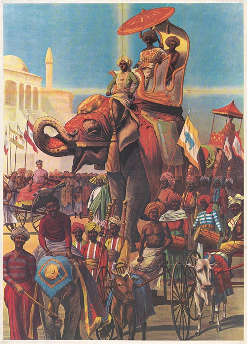 Plakat zu einer orientalischen Schaustellung