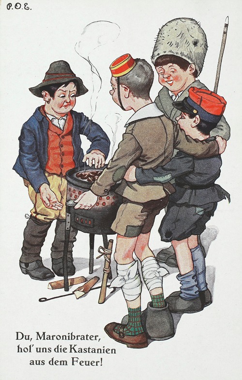 Du, Maronibrater, hol` uns die Kastanien aus dem Feuer!