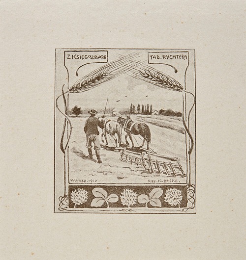 Bookplate of Tadeusz Rychter