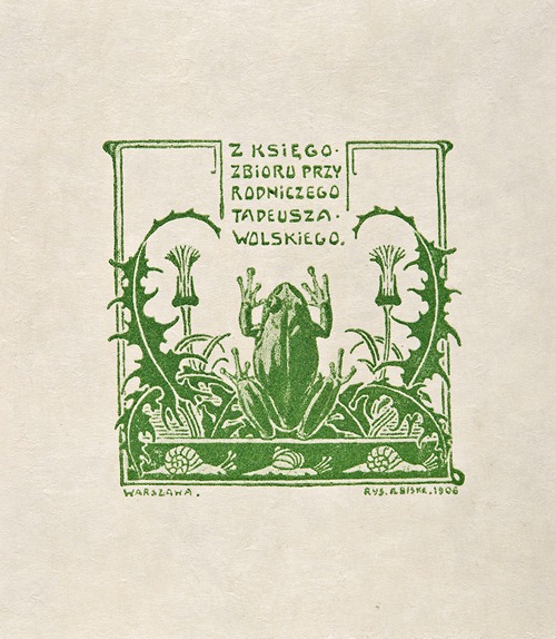 Bookplate of Tadeusz Wolski’s Nature Book Collection