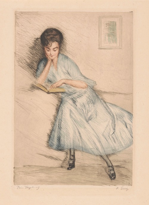 Reading woman