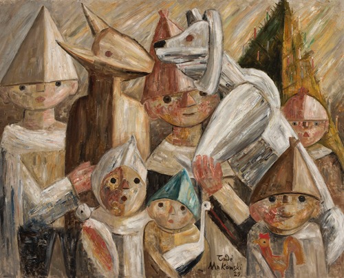 Children with Turoń [a caroller dressed as horn animal]