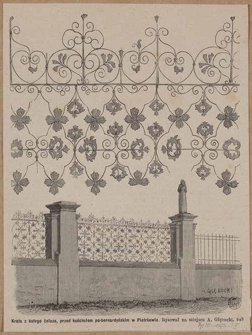 Wrought Iron Lattice, in front of the Post-Bernardine Church in Piotrków