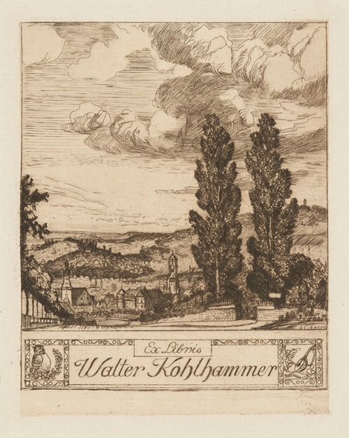 Bookplate of Walter Kohlhammer