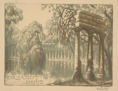 Advertisement for the graphic publisher Edmond Sagot – Parc Monceau in Paris