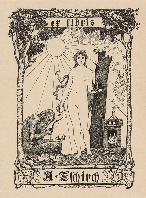 Bookplate of A. Tschirch
