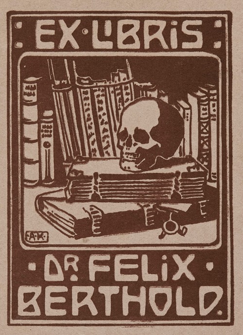 Bookplate of Dr Felix Berthold