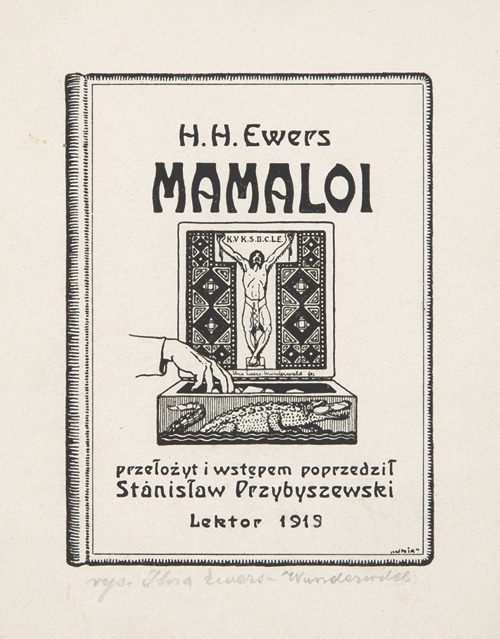 A leaflet advertising the novel ‘Mamaloi’ by H.H. Ewers