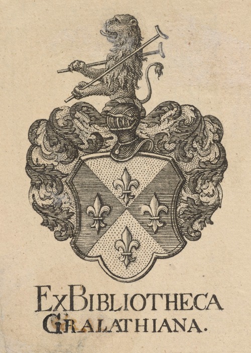 Bookplate of Daniel Gralath