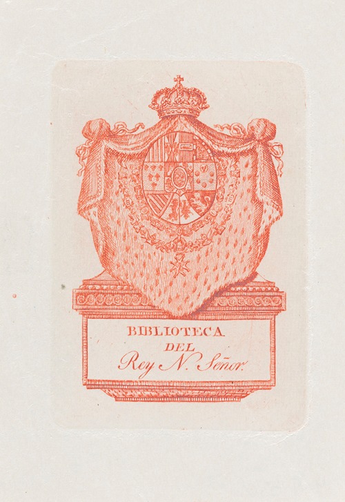 Bookplate; Biblioteca del Rey N. Senor