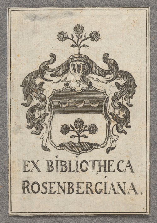 Bookplate; Bookplate of Henryk Wilhelm Rosenberg