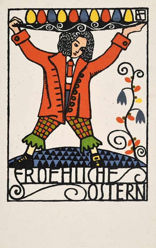Froehliche Ostern (Postkarte der Wiener Werkstätte Nr. 144)