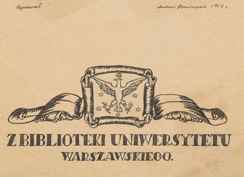 Design for a Bookplate of the University of Warsaw Library