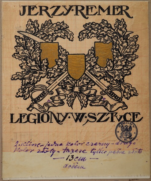 Designe of the Title Page of the Book ‘Legions in Art’ by Jerzy Remer
