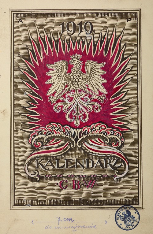 Title page design of the calendar of the Supreme National Committee for the year 1919
