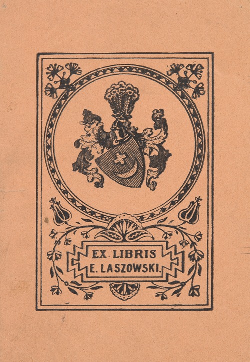 Bookplate of Emil Laszowski (b. 1868)