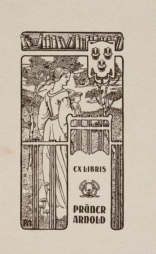 Bookplate of Prüner Arnold