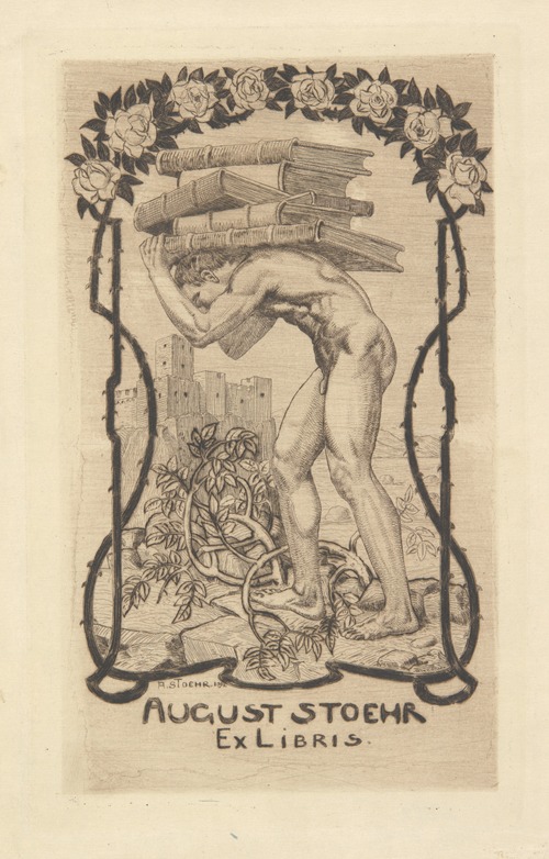 August Stöhr (Stoehr) (1869-1920) – ekslibris