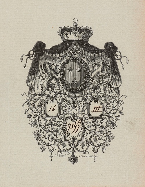 Bookplate; duc d’Arenberg; Christus protector meus