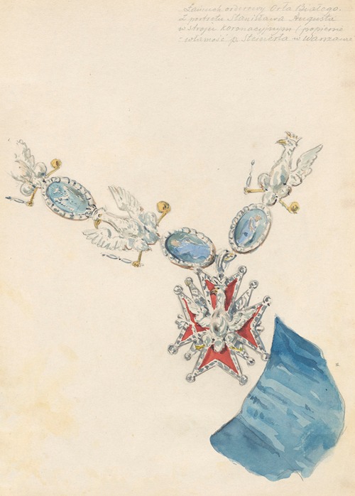 Collar of the Order of the White Eagle from the Portrait (Bust); ‘Stanislaus Augustus in Coronation Robes’, from the Collection of Mr. Steinert in Warsaw