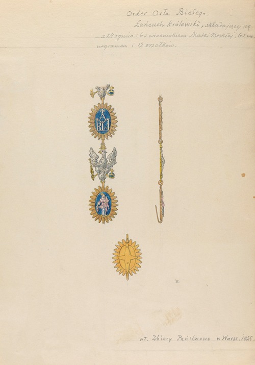 Collar of the Order of the White Eagle with Depictions and Monograms of the Virgin Mary and Eagles