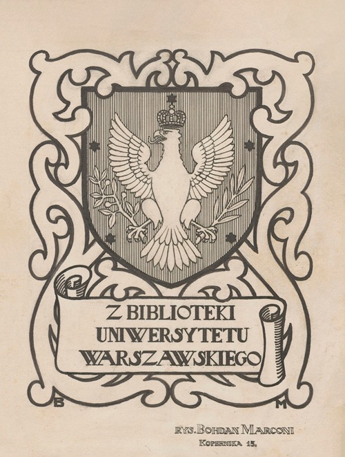 Design for a Bookplate of the University of Warsaw Library