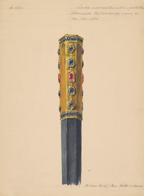 Marshal’s Baton from the Portrait of Paweł Karol Sanguszko (1680-1750), Grand Marshal of Lithuania