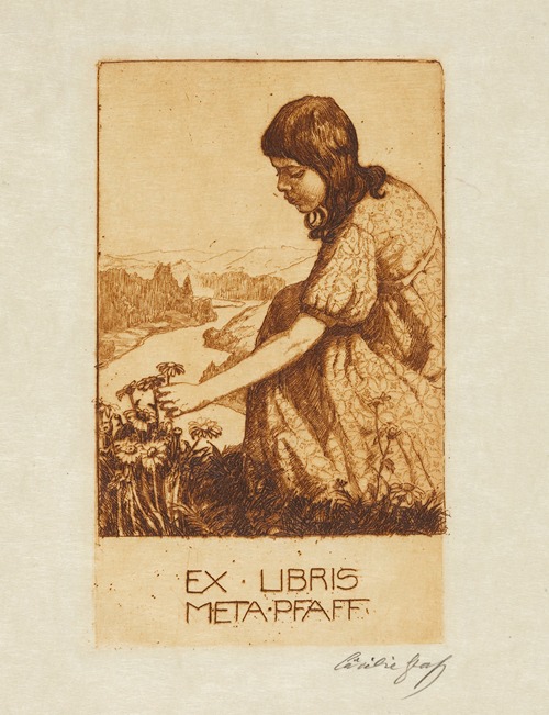 Bookplate of Meta Pfaff