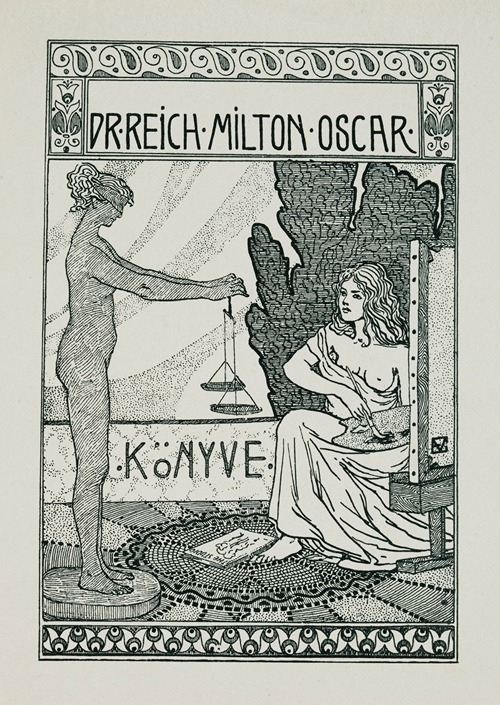 Bookplate; Dr Reich Milton Oscar Könyve