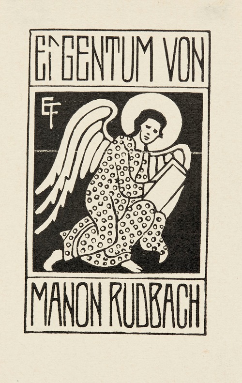 Bookplate; Eigentum von Manon Rudbach