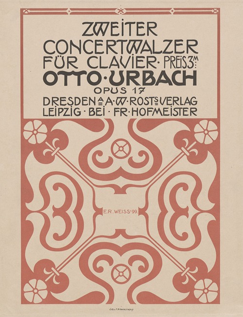 Notentitel zu Otto Urbach, Zweiter Concertwalzer für Klavier Opus 17